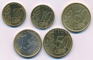 Ciprus 2008. 10c + Lettország 2014. 10c + 50c + San Marino 2008. 50c + 2015. 1E T:XF,VF
Cyprus 2008...