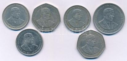 Mauritius 1990-2004. 1R Cu-Ni (3xklf) + 1992. 5R Cu-Ni + 1997-2000. 10R Cu-Ni (2xklf) T:AU,XF Maurit...