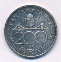 1992. 200Ft Ag "MNB" T:XF patina Adamo F13