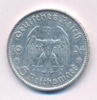 Német Harmadik Birodalom 1934F 5M Ag "Garnisonkirche" T:XF German Third Reich 1934F 5 Reichsmark Ag "Garnisonkirche" C:XF Krause KM#83