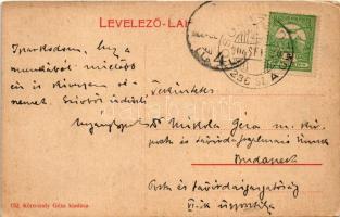 1908 Szécsény, Városháza, Kir. Járásbíróság. Körmendy Géza kiadása 152. (W.L. ?) + "LOSONCZ - A...