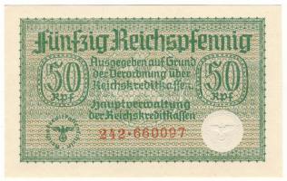 Német Harmadik Birodalom / Német megszállt területek 1940-1945. 50pf "242 660097" T:UNC German Third Reich / German occupied territories 1940-1945. 50 Reichspfennig "242 660097" C:UNC Krause R135
