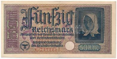 Német Harmadik Birodalom 1939-1945. 50M "C 2471617" T:XF German Third Reich 1939-1945. 50 Reichsmark C 2471617" C:XF Krause R140