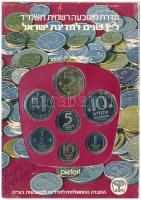 Izrael 1984. 1a-10Sh (7xklf) "Izrael 36. évfordulója" piefort forgalmi sor karton dísztokban T:UNC Israel 1984. 1 New Agora - 10 Shequalim (7xdiff) "Israel's 36th Anniversary" piefort coin set in cardboard case C:UNC
