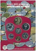 Izrael 1984. 1a-10Sh (7xklf) "Izrael 36. évfordulója" piefort forgalmi sor karton dísztokb...