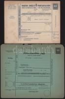 24 db használatlan díjjegyes Utánvételi jegy és 3 db postautalvány, mint 10kr díjjeggyel (Hodobay 100.000) vegyes minőség