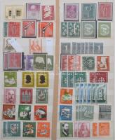 NSZK javarészt postatiszta gyűjtemény, 12 lapos nagyalakú berakóban