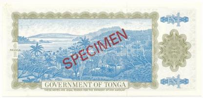 Tonga 1978. 1P piros "SPECIMEN" bélyegzéssel, "006314" sorszámmal T:UNC
Tonga 1...