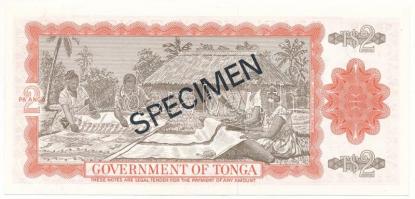 Tonga 1978. 2P fekete "SPECIMEN" bélyegzéssel, "006314" sorszámmal T:UNC
Tonga ...
