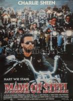 1992 Made of Steel - Hart wie Stahl (Charlie Sheen), német filmplakát, papír, apró lapszéli gyűrődésekkel, feltekerve, 84x59,5 cm