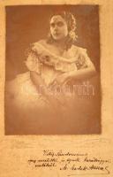 M. Medek Anna (1885-1960), operaénekesnő autográf dedikációja fotóján Vitéz Sándor (1884-1954) kassa...