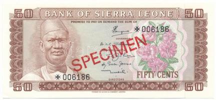 Sierra Leone DN (1979) 50c piros "SPECIMEN" bélyegzéssel, "006186" sorszámmal T:...