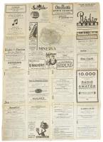 1929 Európa rádióadó-állomásainak hullámhossz-, kilowatt- és távolsági térképe. Összeáll.: Szepessy ...