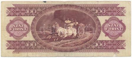 1989. 100Ft "B 253 051474" dátum és "Budapest", illetve a "Magyar Nemzeti B...