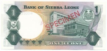 Sierra Leone 1978. 1L piros "SPECIMEN" bélyegzéssel, "006186" sorszámmal T:UNC
...