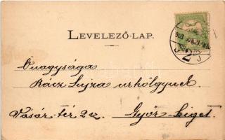 1903 Győr, Székes-templom feldíszítve. Berecz Viktor kiadása (fa)