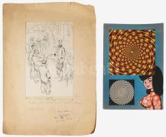 Vegyes papírrégiség tétel, közte XIX. századi számlák, plakátok, borítékok, reklámszatyrok, Gádor Is...