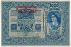 1902. 1000K függőleges, piros "DEUTSCHÖSTERREICH" felülbélyegzéssel, "1102 78854&quot...