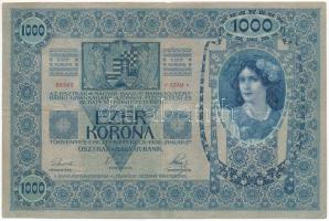 1902. 1000K függőleges, piros "DEUTSCHÖSTERREICH" felülbélyegzéssel, "1105 25322" T:F Adamo K35B