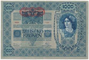 1902. 1000K függőleges, piros "DEUTSCHÖSTERREICH" felülbélyegzéssel, "1105 64088&quot...