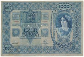 1902. 1000K függőleges, piros "DEUTSCHÖSTERREICH" felülbélyegzéssel, "1096 28869&quot...