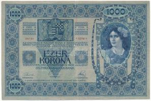 1902. 1000K függőleges, piros "DEUTSCHÖSTERREICH" felülbélyegzéssel, "1099 86161&quot...