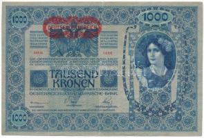 1902. 1000K függőleges, piros "DEUTSCHÖSTERREICH" felülbélyegzéssel, "1099 86161&quot...