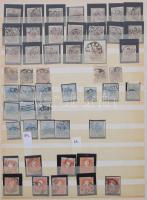 Ausztria Lombardo-Venetia és Levante több példányos gyűjtemény, benne 104 db 1850-as kiadású bélyege...