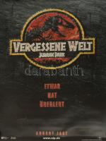1997 Jurassic Park - Vergessene Welt, német filmplakát, papír, feltekerve, apró lapszéli gyűrődéssel. 84x59,5 cm