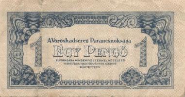 1944. "V. H." 1P (2x)egyikük vágáshibás 137mm hosszú 132mm helyett, 5P (2x), 10P, 20P, 50P T: vegyes összesen 7db