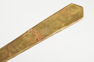 cca 1930 Art deco bronz levélnyitó, h: 20,5 cm