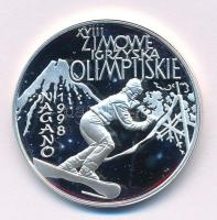 Lengyelország 1998. 10Zl Ag "Téli Olimpia 1998, Nagano - Snowboard" kapszulában T:PP folt
...