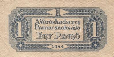 1944. "V. H." 1P (2x)egyikük vágáshibás 137mm hosszú 132mm helyett, 5P (2x), 10P, 20P, 50P...