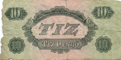 1944. "V. H." 1P (2x)egyikük vágáshibás 137mm hosszú 132mm helyett, 5P (2x), 10P, 20P, 50P...