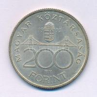 1993. 200Ft Ag "MNB" T:AU,XF kis patina Adamo F13