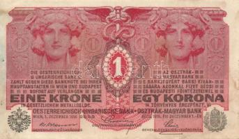 Ausztria/Osztrák-Magyar Bank 1916. 1K (7x) köztük egymás utáni sorszámúak T:II+(hajtatlanok)