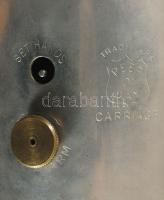 cca 1930 Art deco asztali óra, nem működik, jelzett, m: 18 cm