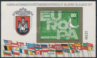 1977 Európai Biztonsági és Együttműködési Értekezlet - Belgrád vágott blokk (5.000)