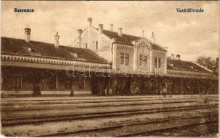 Szerencs, vasútállomás. Vasúti levelezőlapárusítás 404. (fa)