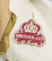 Dresden 2 darab antik balett táncos figura, jelzett, sérüléssel, m: 19 cm