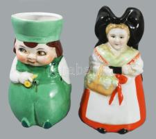 2 darab régi figurális kiöntő, jelzés nélkül, hibátlan, m: 14-16 cm