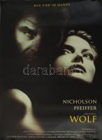 1994 Wolf (Jack Nicholson, Michelle Pfeiffer), német filmplakát, papír, feltekerve, apró lapszéli gyűrődéssel. 84x59,5 cm