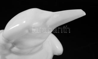 Herendi madár, restaurált, sérült, jelzett, m: 21,5 cm
