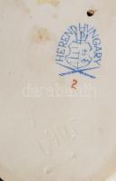 Herendi madár, restaurált, sérült, jelzett, m: 21,5 cm
