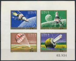 1971 Luna-16 vágott blokk