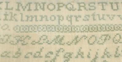 1866 Engel Ida kézimunka, üvegezett keretben Külső méret 56x52 cm