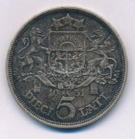 Lettország 1931. 5L Ag T:XF patina Latvia 1931. 5 Lati Ag C:XF patina Krause KM#9