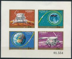 1971 Luna-17 - Lunohod 1 vágott blokk