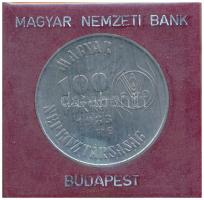 1983. 100Ft Cu-Ni "FAO - Több gabonát a világnak" bordó műbőr tokban, tanúsítvánnyal T:BU Adamo EM72