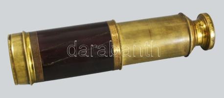 Antik távcső, sérüléssel, h: 19 cm